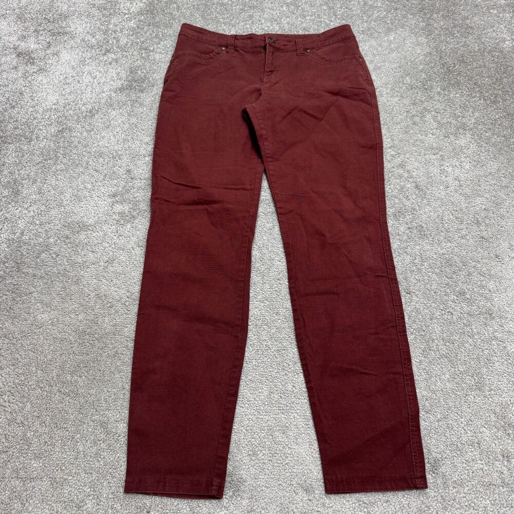 Kuhl Danzr Outdoor Jeans Womens 10 Burgundy Regular Red Mid Rise Stretch 32x29